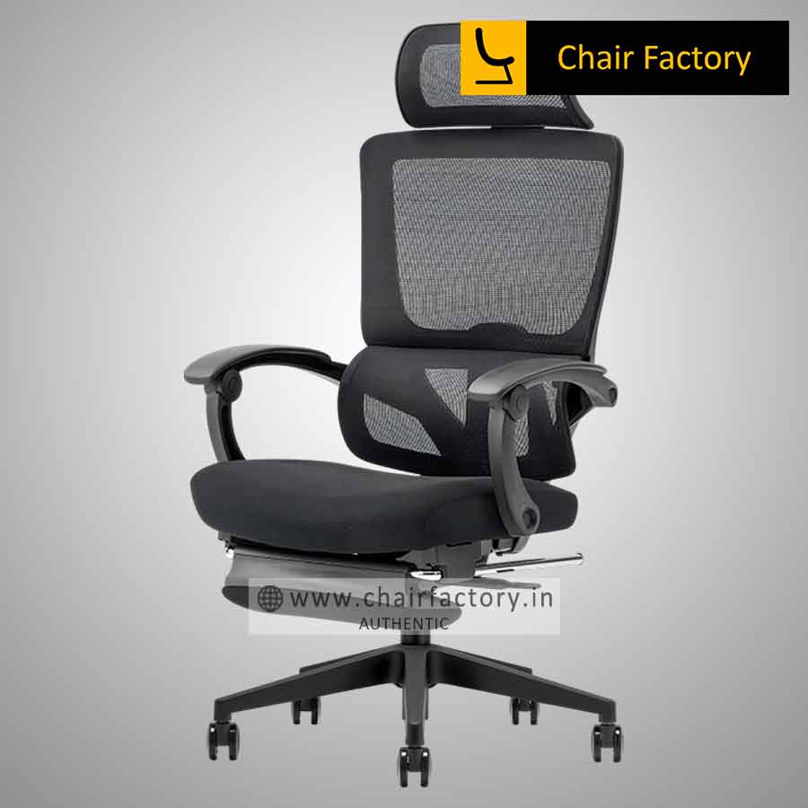 Black Olympia High Back with Footrest Chair